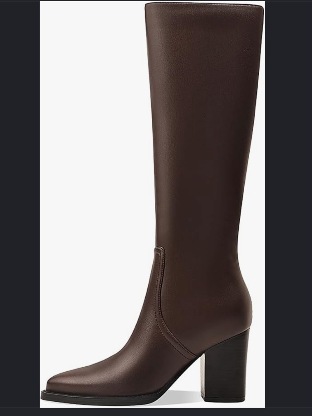 NWT- Brown Knee-High Leather Boots in box & 2 dust bags